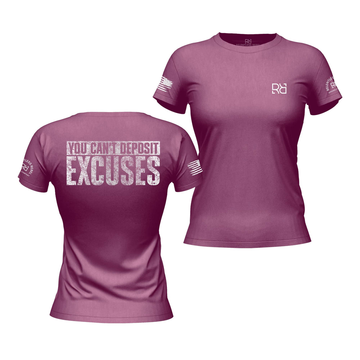 You Can't Deposit Excuses Heather Magenta Women's Tee