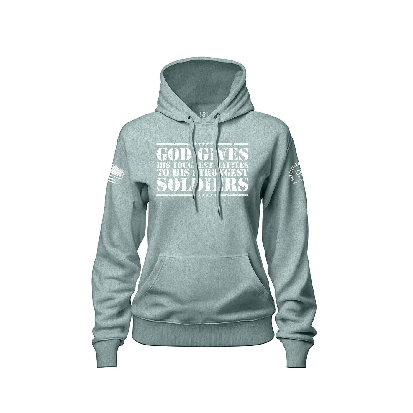 Sea Foam God Gives His Toughest Battles... Women's Hoodie