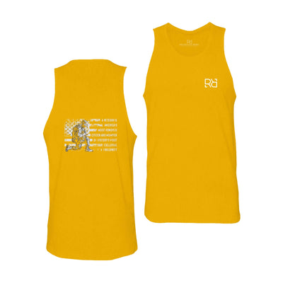 Gold Men's A Veteran Back Design Tank