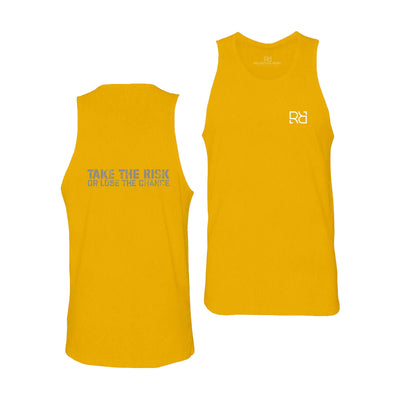 Gold Take the Risk or Lose the Chance Men's Tank Top