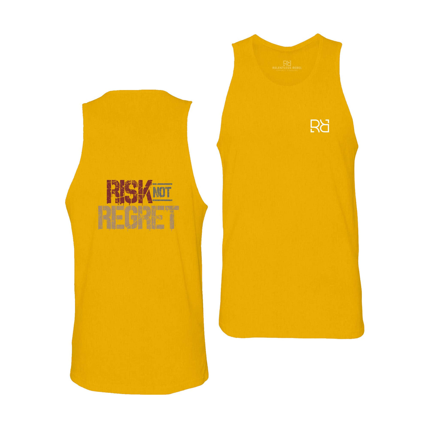 Gold Risk Not Regret Men's Tank Top