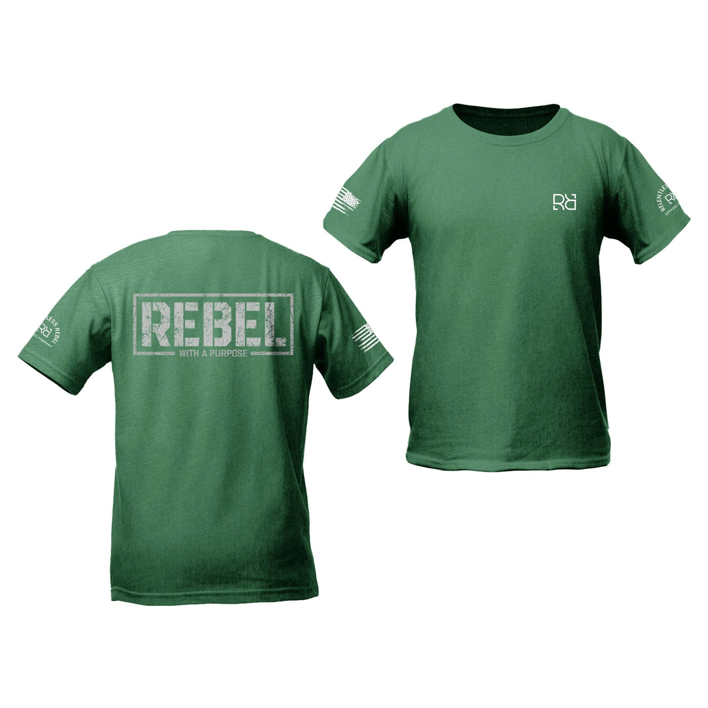 Green Rebel with a Purpose Youth Tee