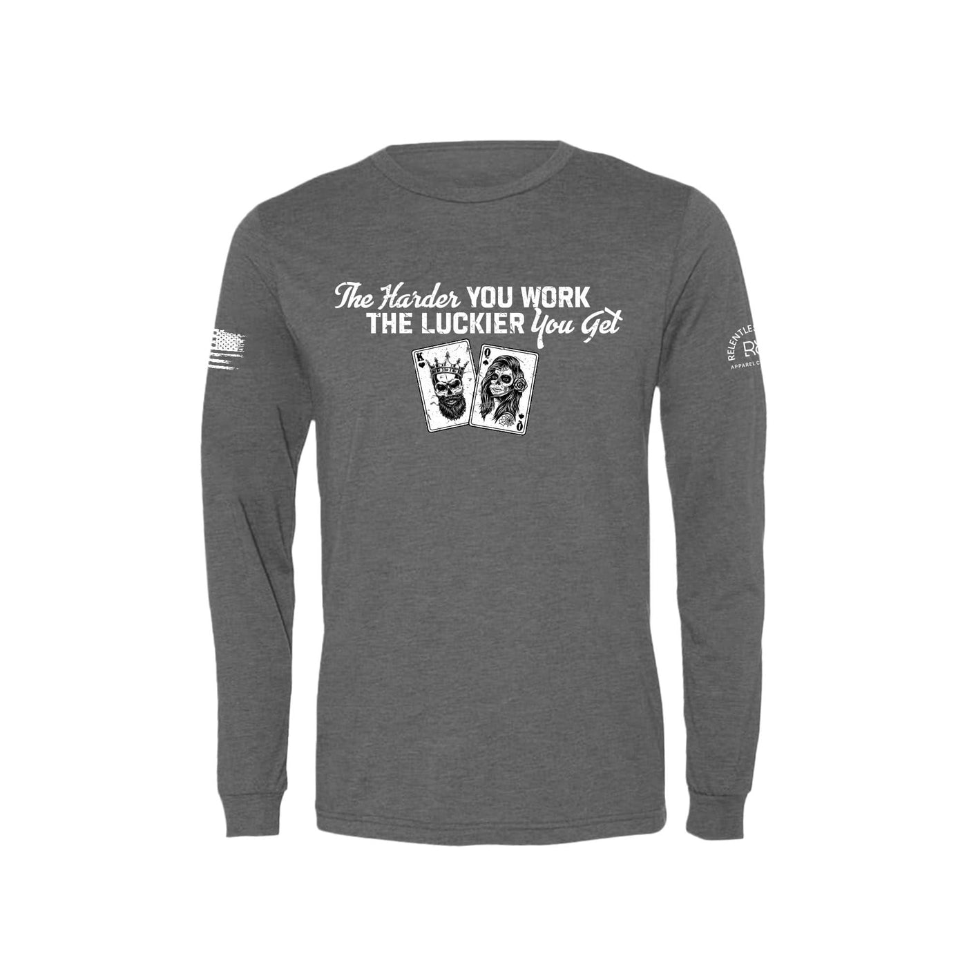 Grey The Harder You Work The Luckier You Get Men's Long Sleeve Tee