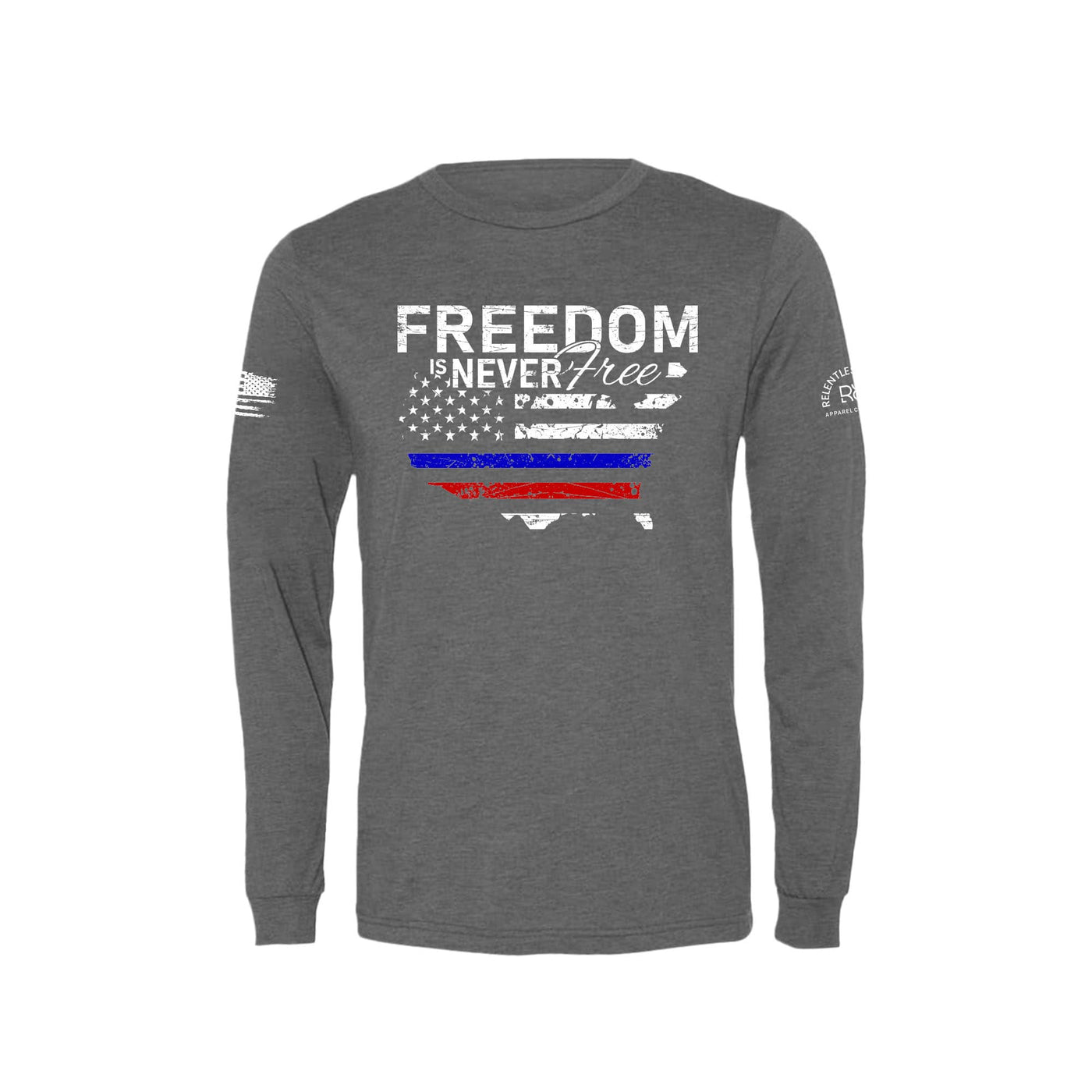 Freedom is Never Free | Image | Front | Men's Triblend Long Sleeve