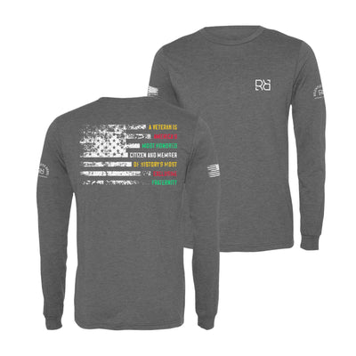 Grey A Veteran Men's Long Sleeve