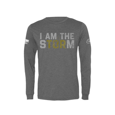 Grey I Am The Storm Men's Long Sleeve