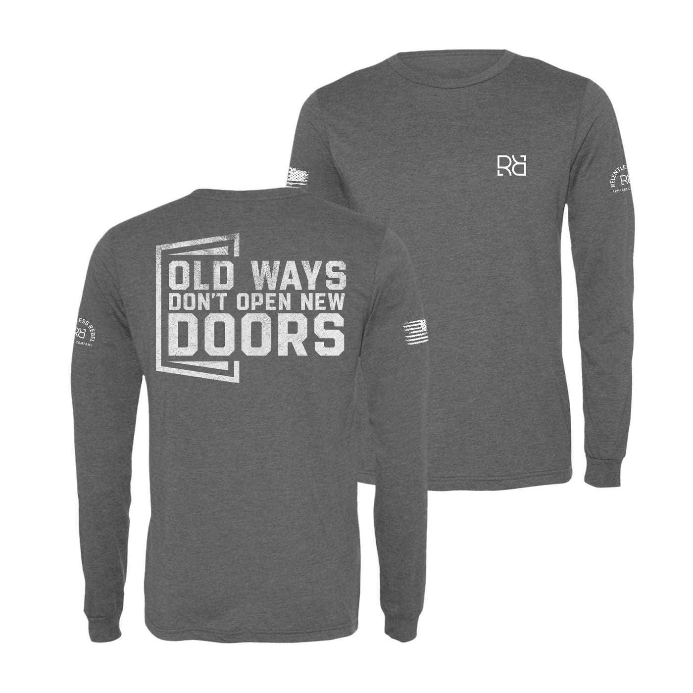 Grey Old Ways Don't Open New Doors Men's Long Sleeve