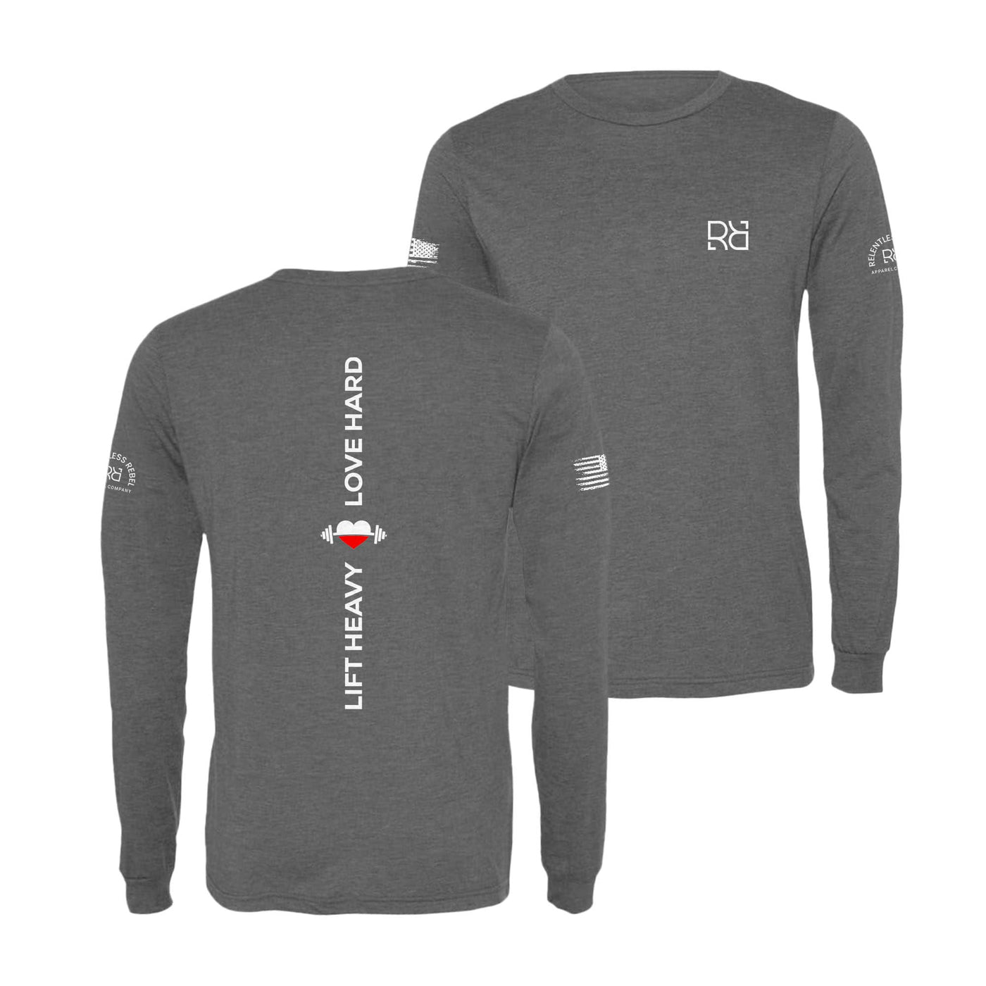 Grey Lift Heavy Love Hard Men's Long Sleeve