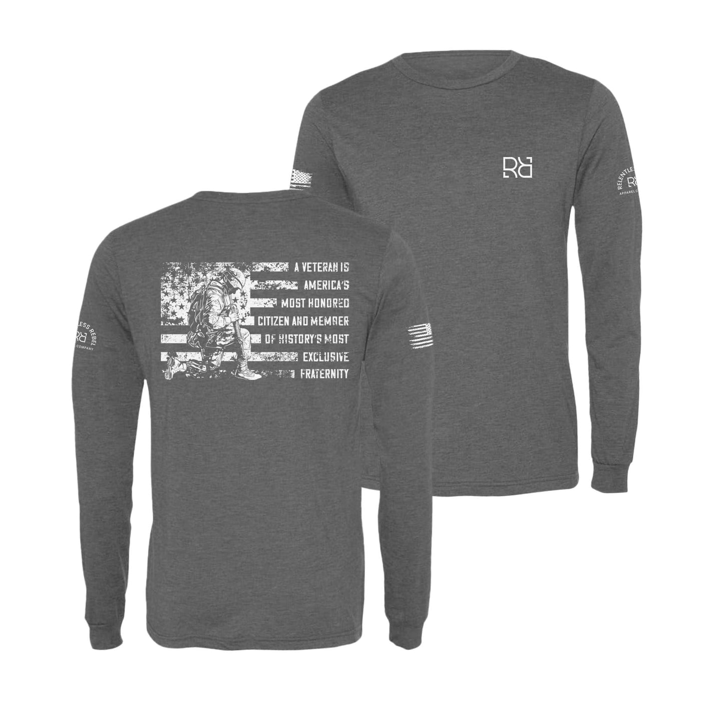 Grey A Veteran Men's Long Sleeve