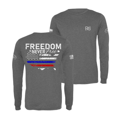 Grey Freedom is Never Free Men's Long Sleeve