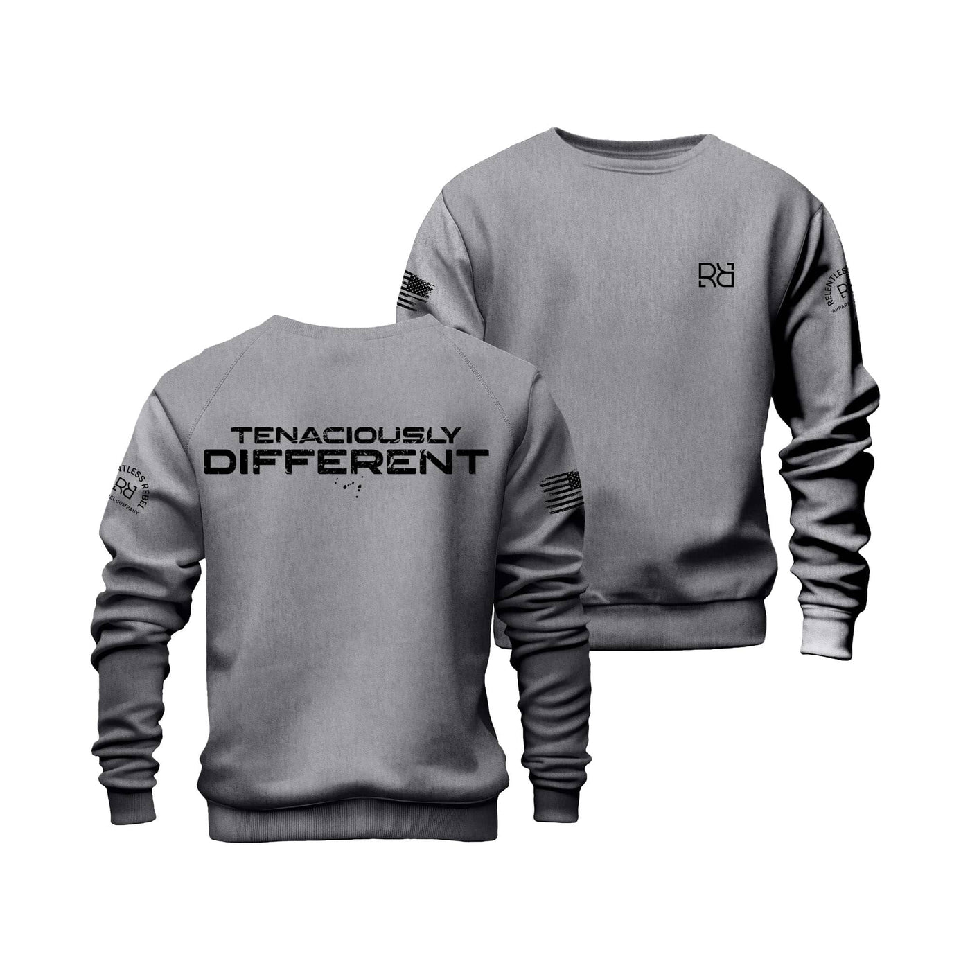 Gunmetal Heather Tenaciously Different Crew Neck Sweatshirt