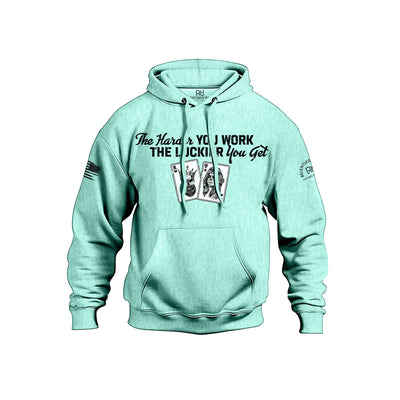 Mint Men's The Harder You Work Front Design Hoodie