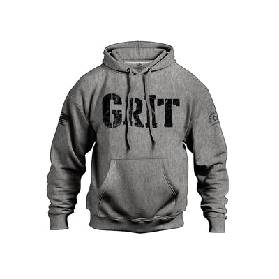 Heather Grey Men's Grit Front Design Hoodie