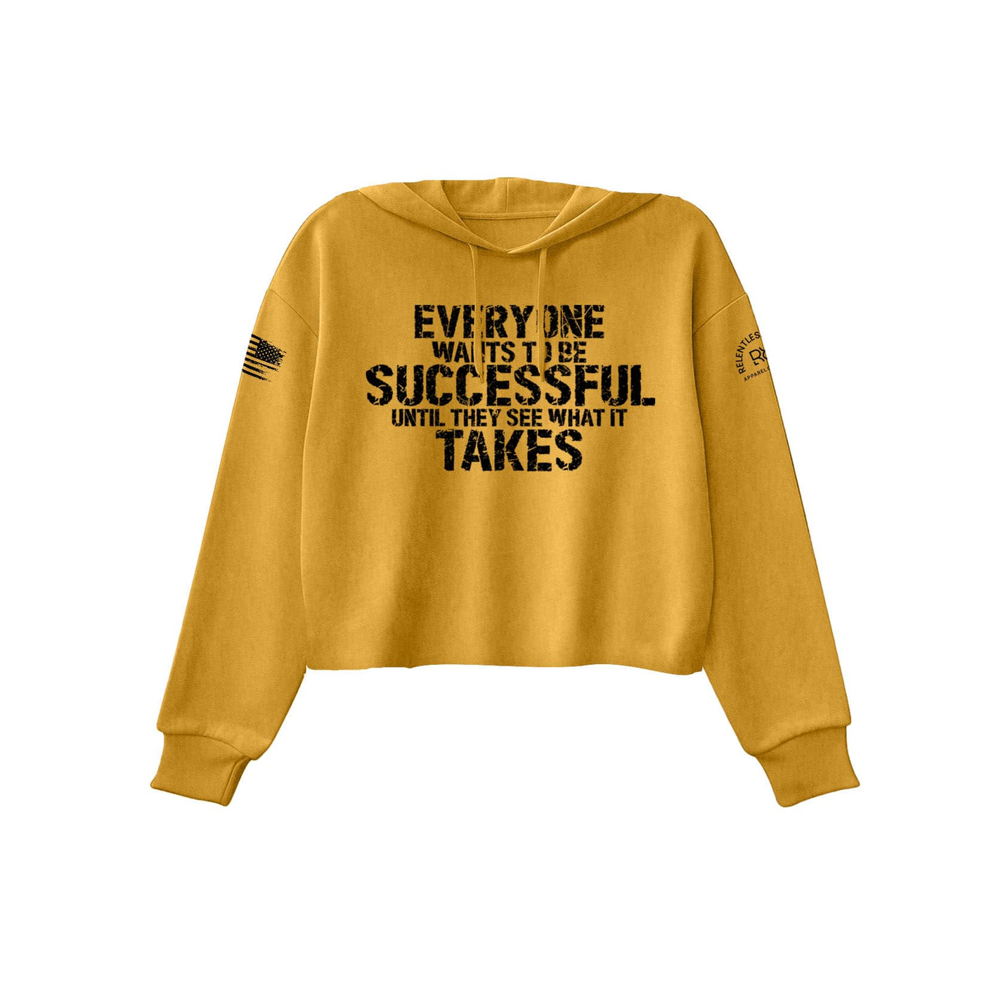 Heather Mustard Everyone Wants to be Successful Women's Cropped Hoodie