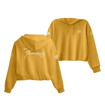 Heather Mustard Fearless Women's Cropped Hoodie