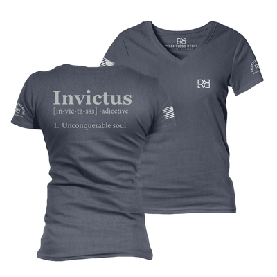 Invictus Heather Navy Women's VNeck Tee