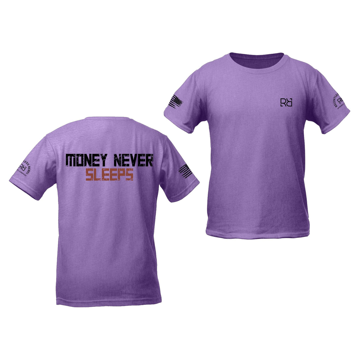 Purple Money Never Sleeps Youth Tee