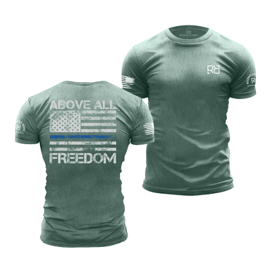 Above All Freedom Dusty Blue Men's Tee