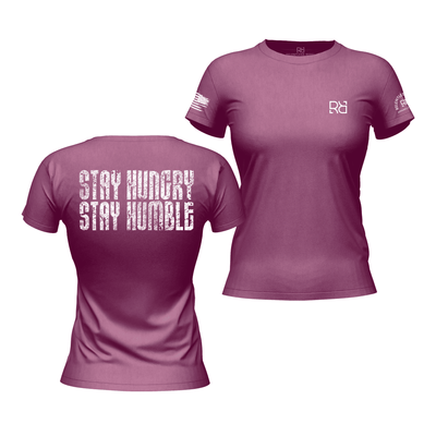 Stay Hungry Stay Humble Heather Magenta Women's Tee