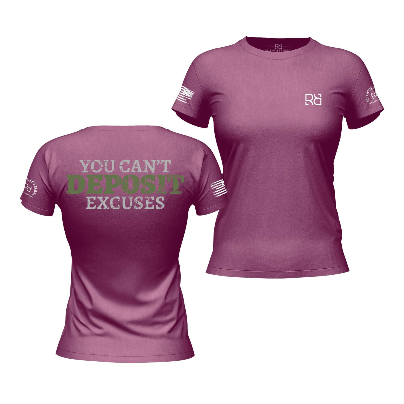 You Can't Deposit Excuses Heather Magenta Women's Tee