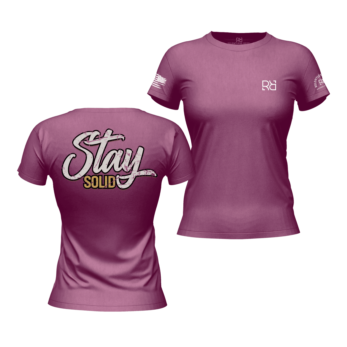 Stay Solid Heather Magenta Women's Tee