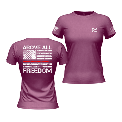 Above All Freedom Heather Magenta Women's Tee