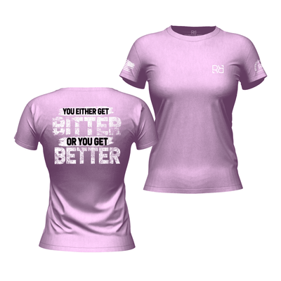 You Either Get Better Heather Prism Lilac Women's Tee