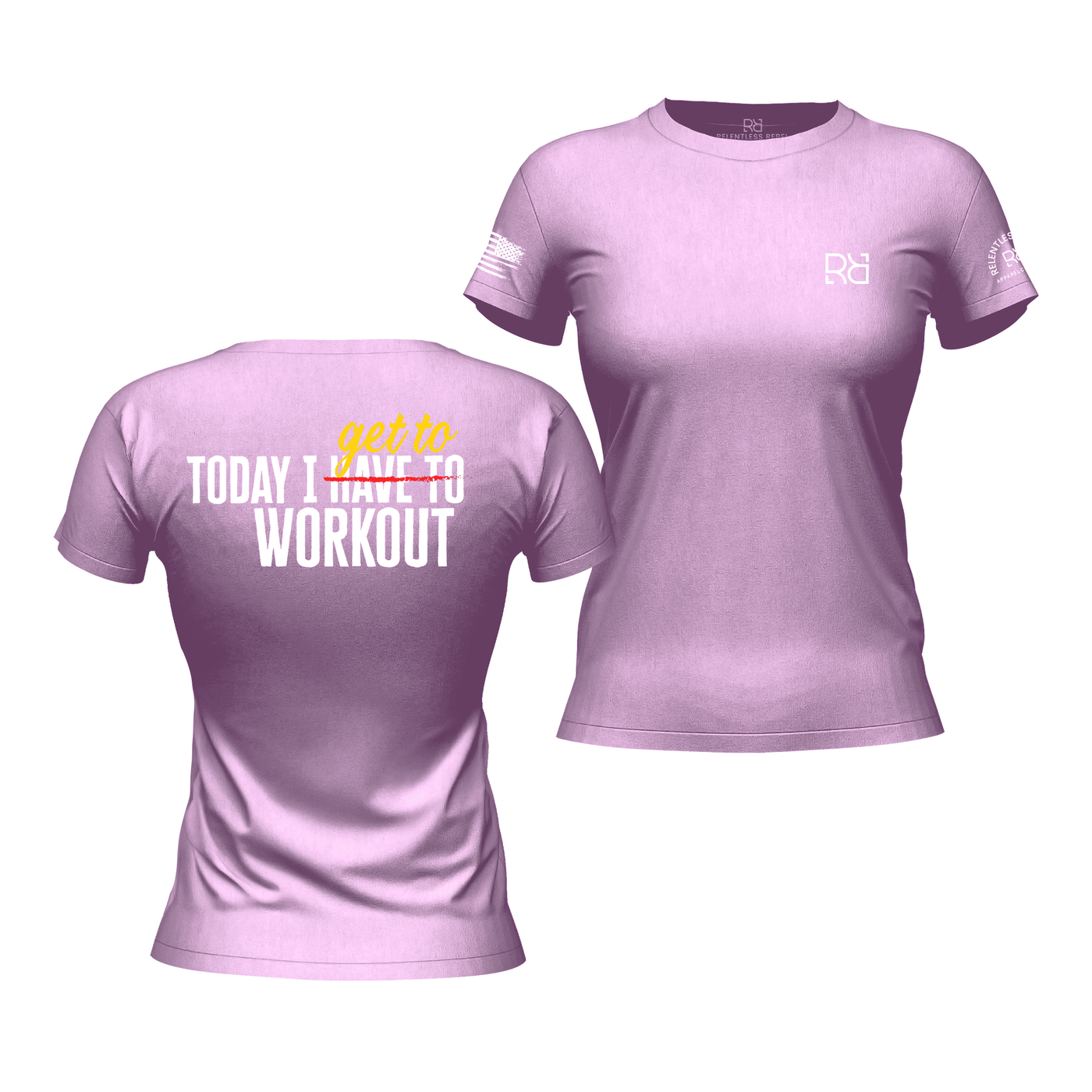 Today I Get to Work Out Heather Prism Lilac Women's Tee