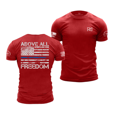 Above All Freedom Heather Red Men's Tee