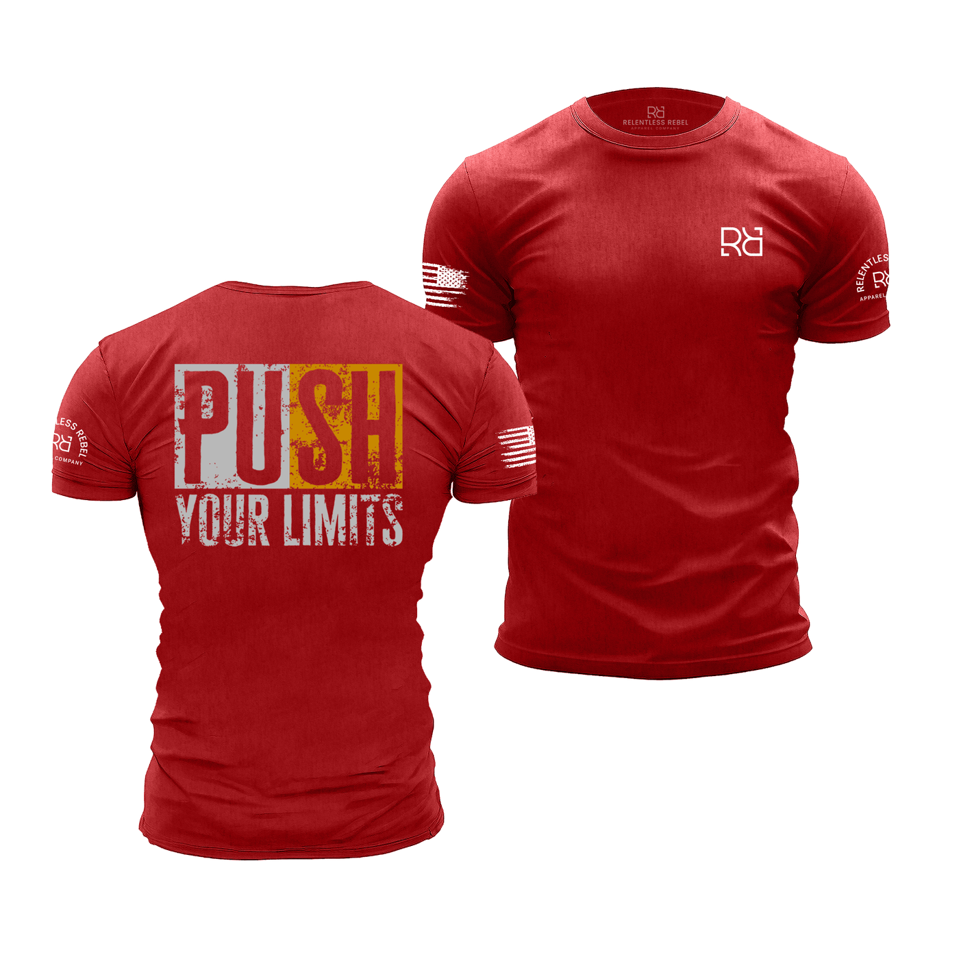 Heather Red Push Your Limits | Premium Men's Tee