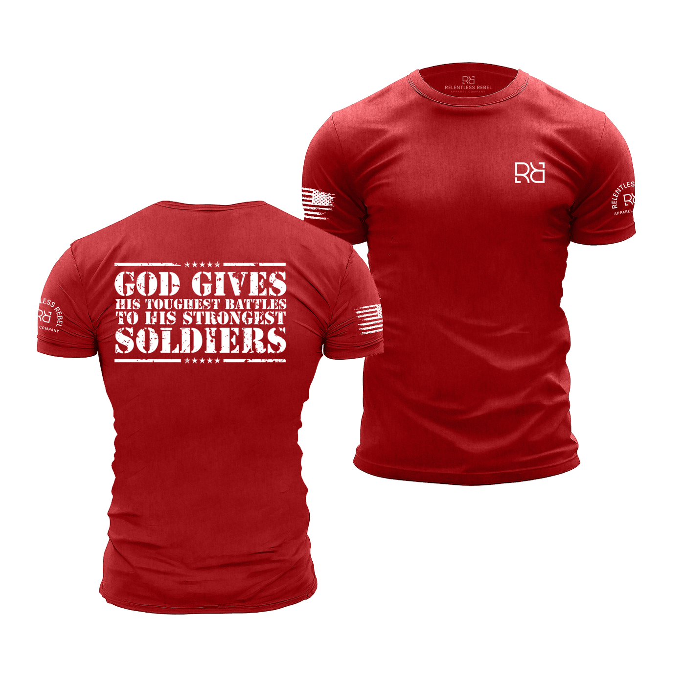 God Gives Heather Red Men's Tee