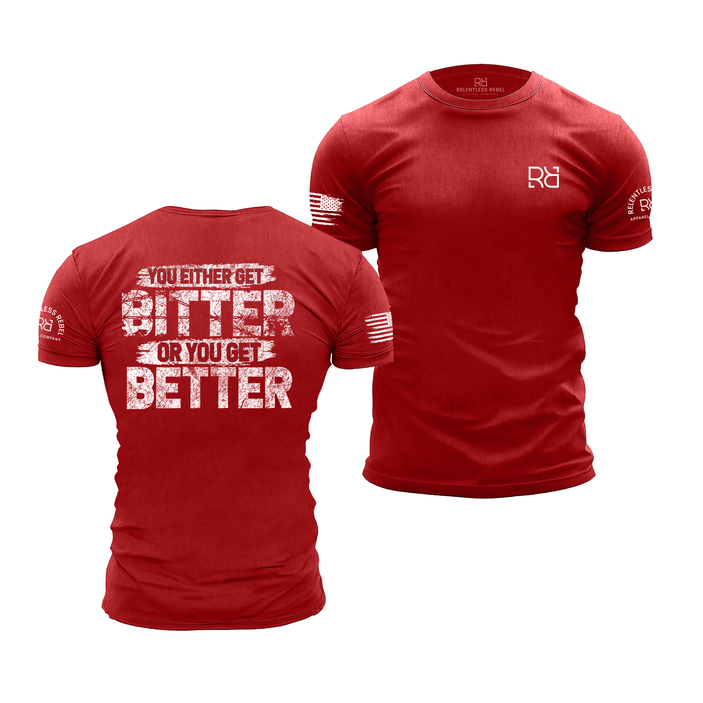 Heather Red You Either Get Bitter or You Get Better | Premium Men's Tee