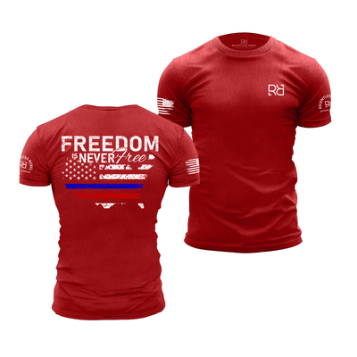 Freedom is Never Free Heather Red Men's Tee