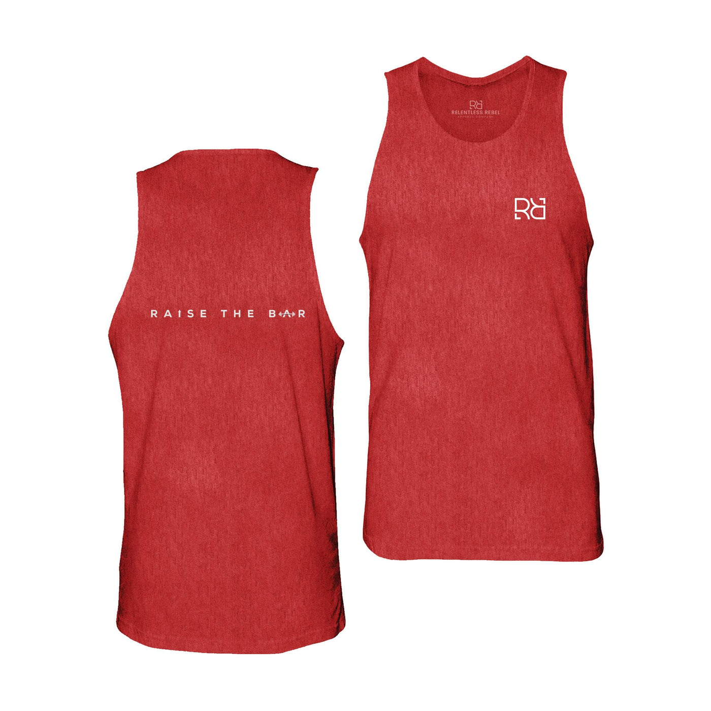 Red Men's Raise the Bar Back Design Tank