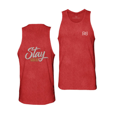 Red Stay Solid Men's Tank Top