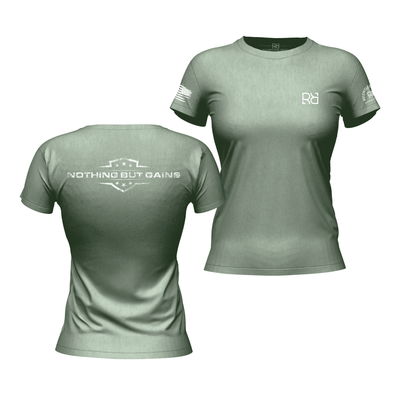 Nothing But Gains Heather Sage Women's Tee