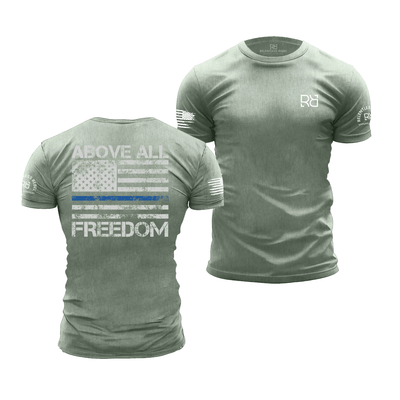 Above All Freedom Heather Sage Men's Tee