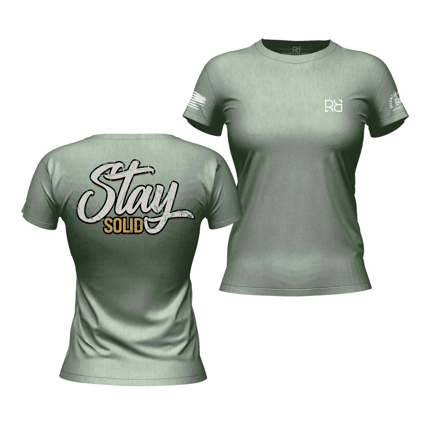 Stay Solid Heather Sage Women's Tee