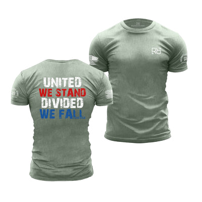 Heather Sage United We Stand Divided We Fall | Premium Men's Tee