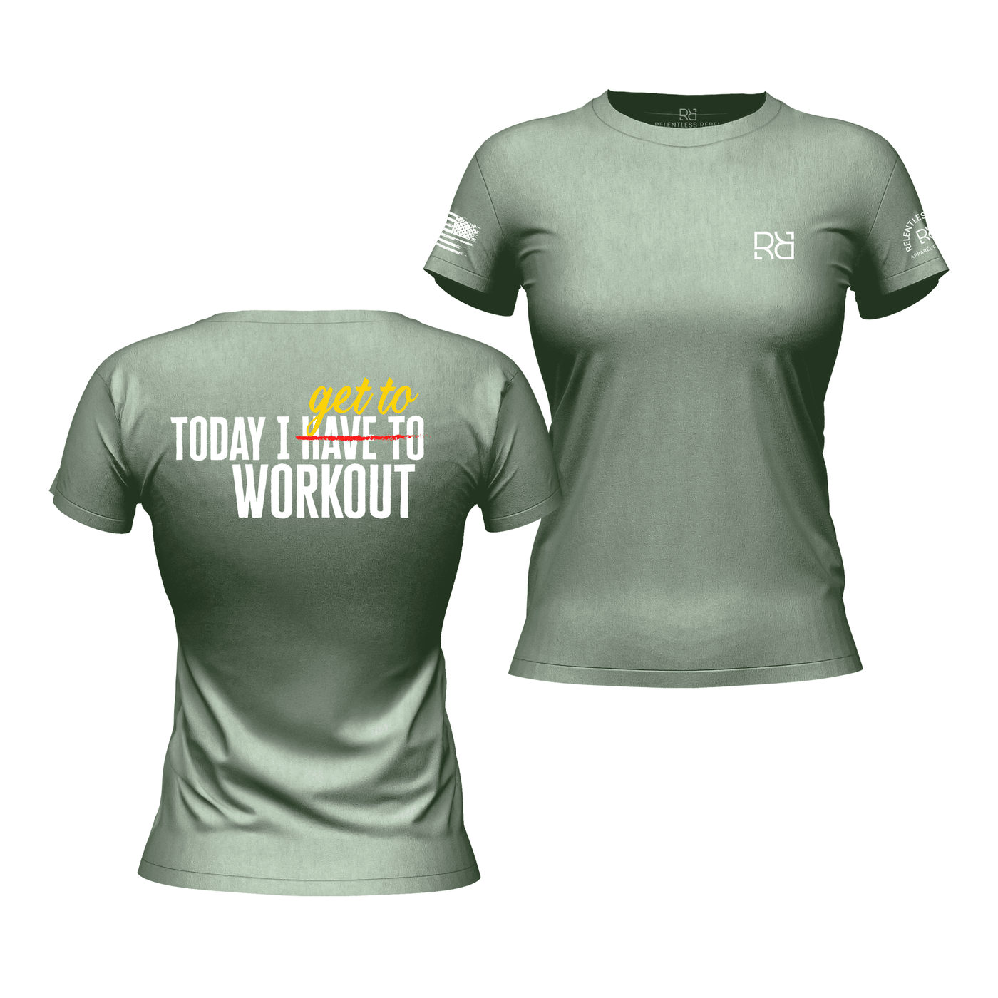 Today I Get to Work Out Heather Sage Women's Tee