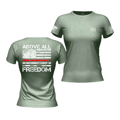 Above All Freedom Heather Sage Women's Tee