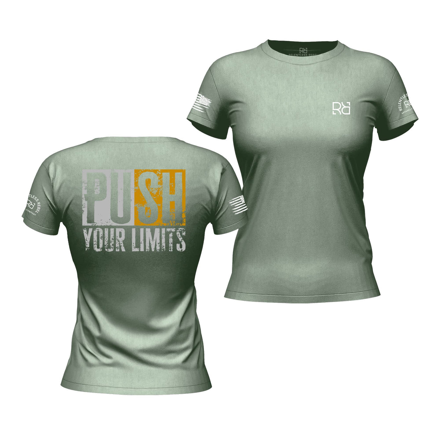 Push Your Limits Heather Sage Women's Tee