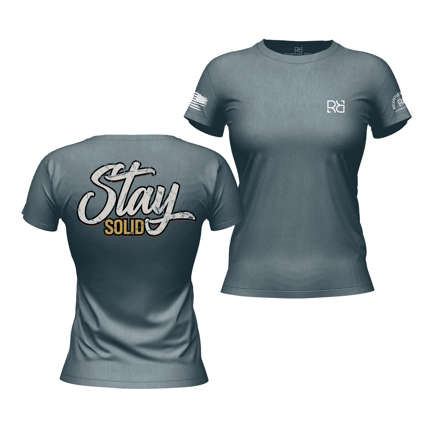 Stay Solid Heather Slate Women's Tee