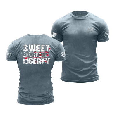 Heather Slate Sweet Land of Liberty - Premium Men's Tee