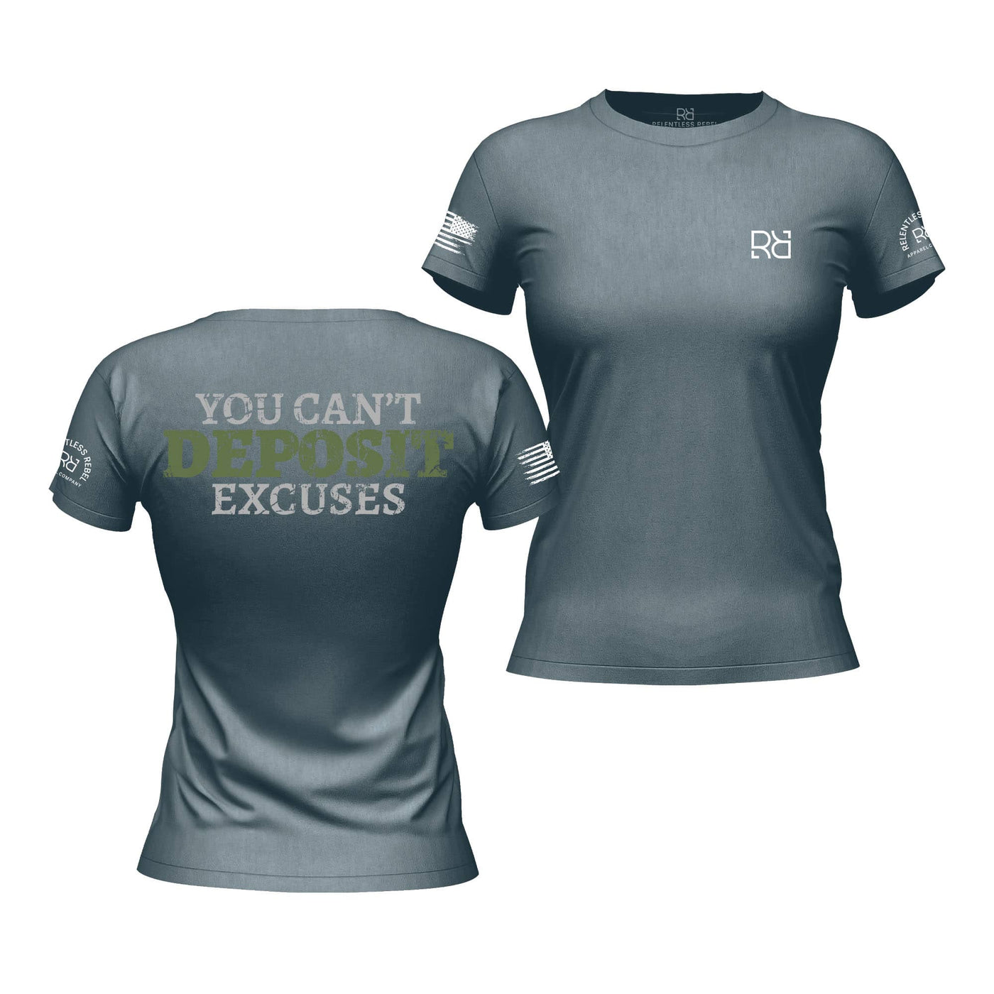 You Can't Deposit Excuses Heather Slate Women's Tee