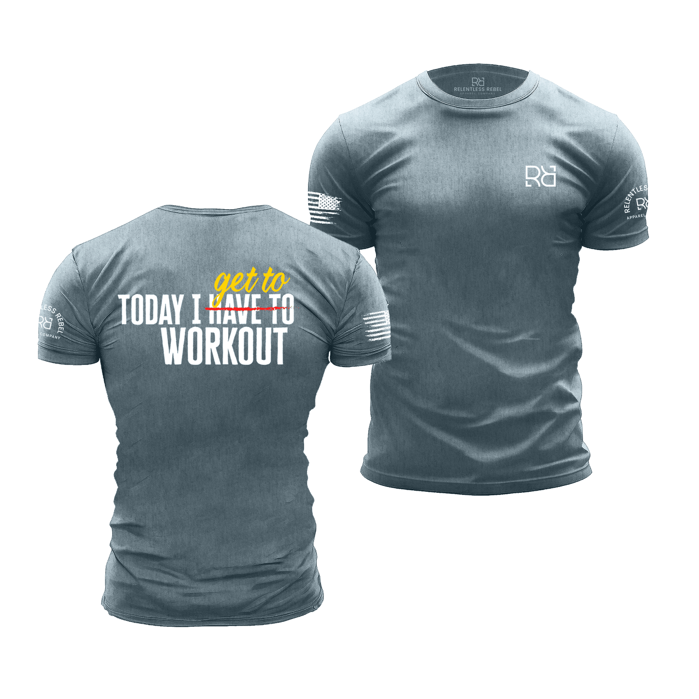 Heather Slate Today I Get To Work Out | Premium Men's Tee