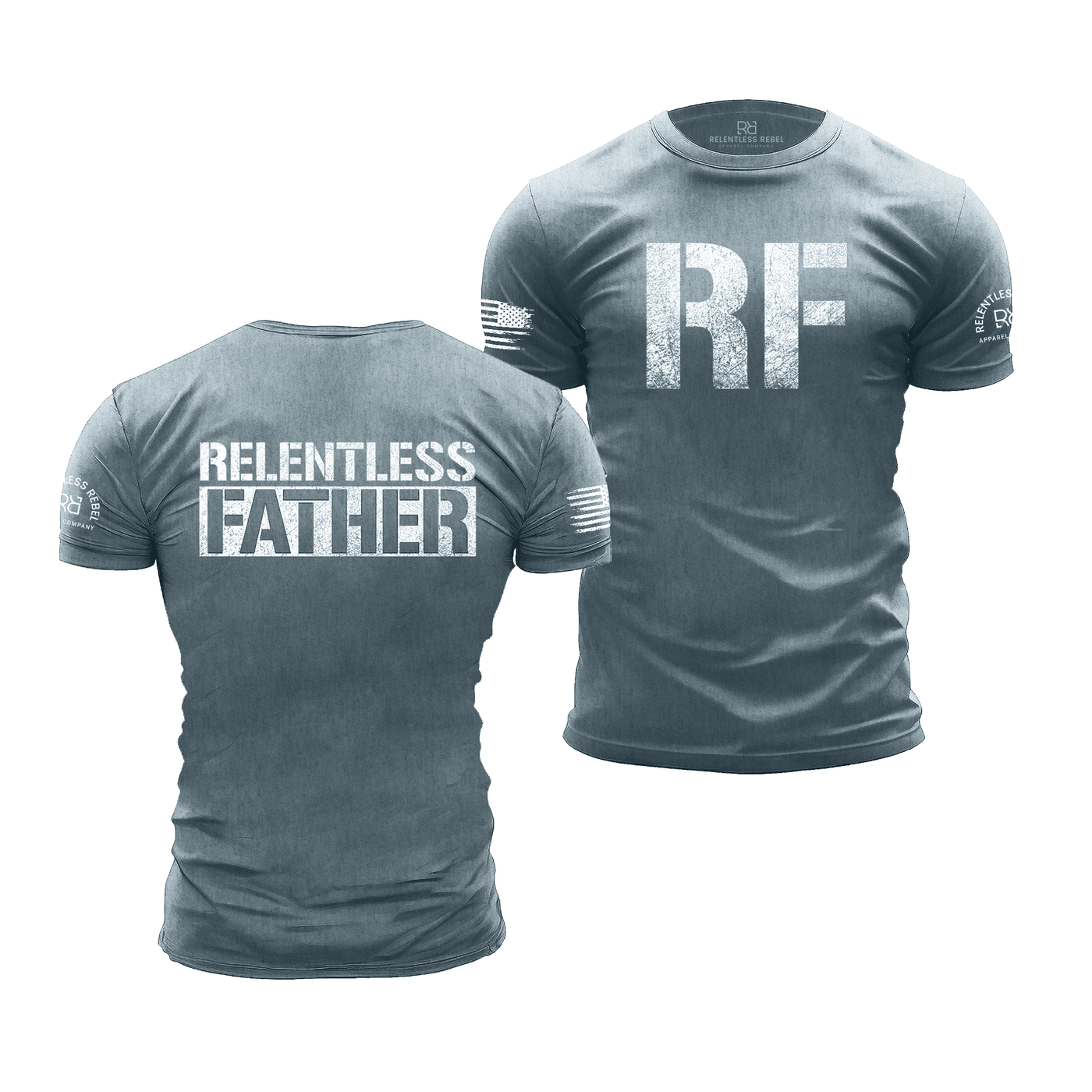 Heather Slate Relentless Father Men's Tee