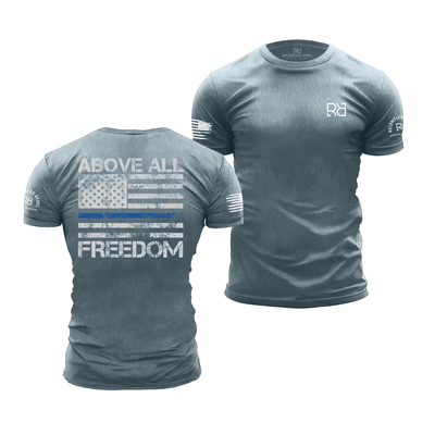 Above All Freedom Heather Slate Men's Tee