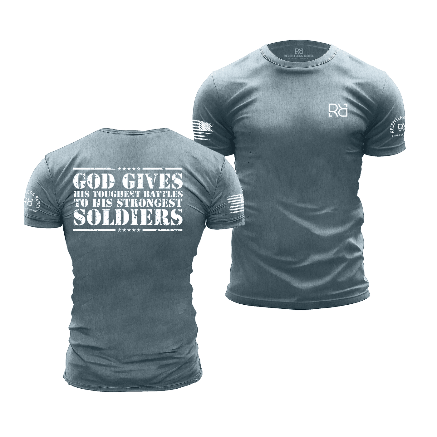 God Gives Heather Slate Men's Tee