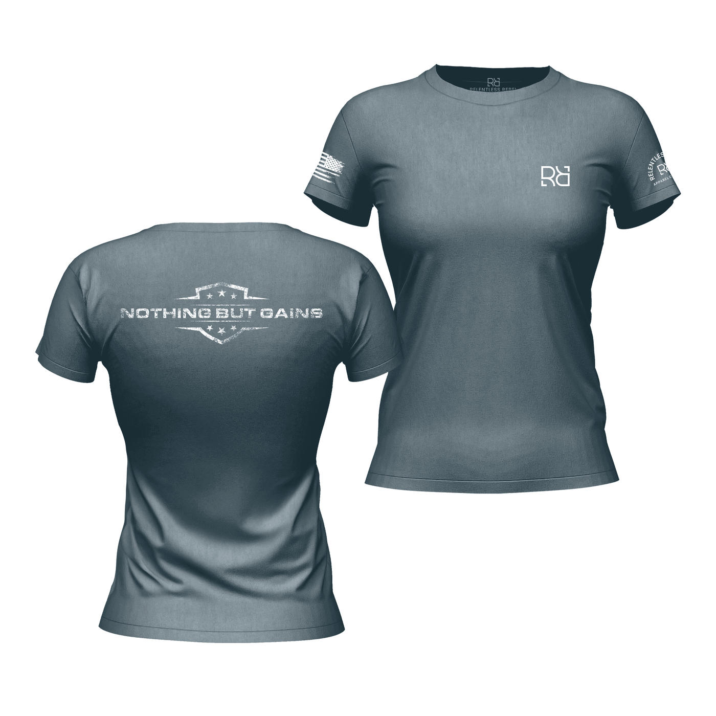 Nothing But Gains Heather Slate Women's Tee